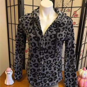 No Boundaries Black and Gray Leopard Hoodie